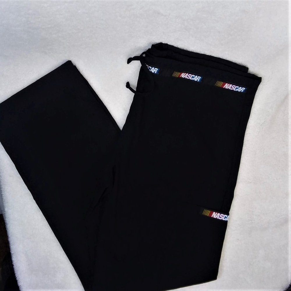 Unisex NASCAR Scrub Pants Black L
